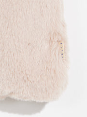 Fake Fur Tasche in Off White