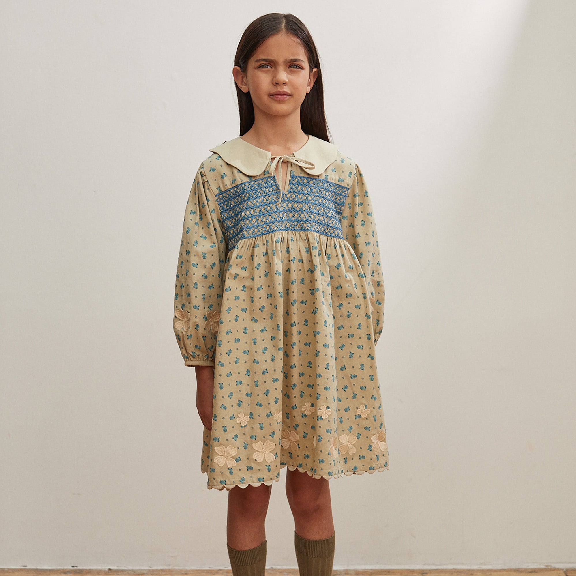 Blümchenkleid Ethel mit Kragen