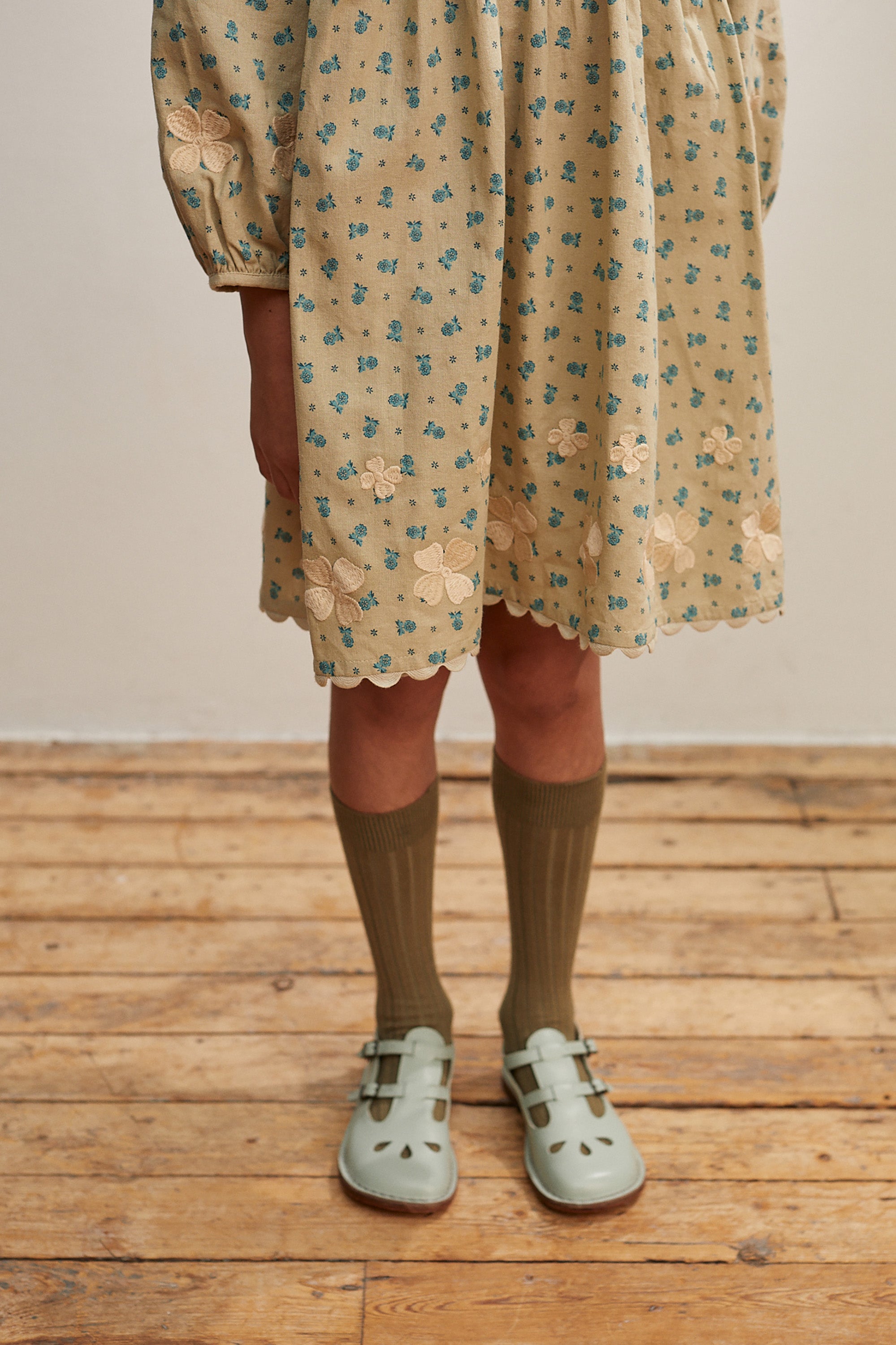 Blümchenkleid Ethel mit Kragen
