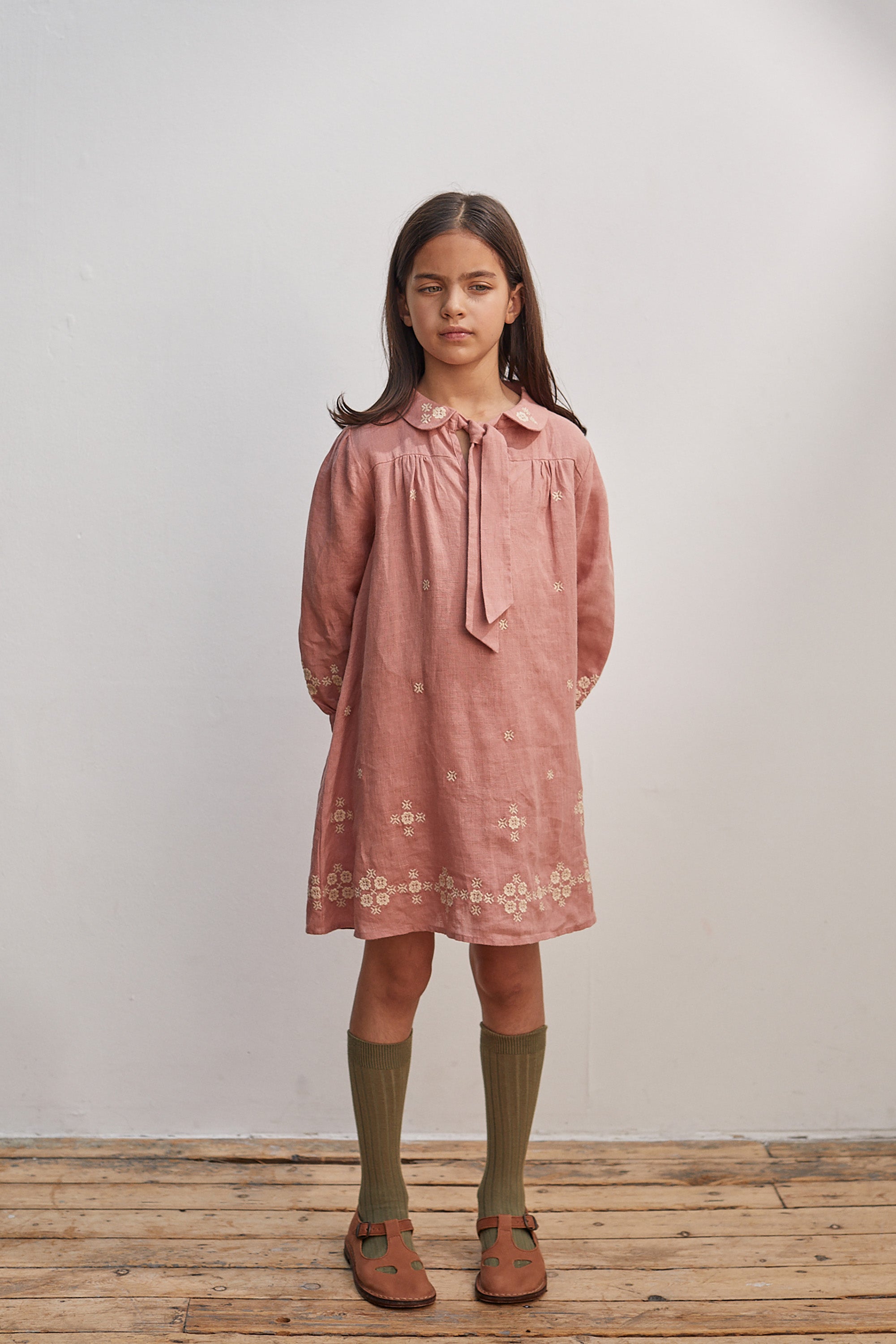 Leinenkleid Lula in Rosenholz