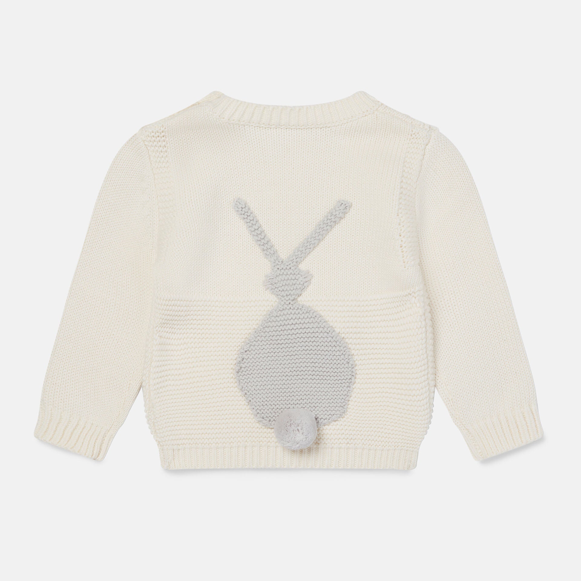 Baby Strickpullover mit Hasen-Motiv