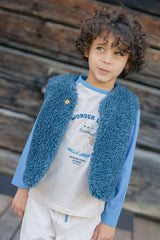 Weste Beti in Petrol Blau