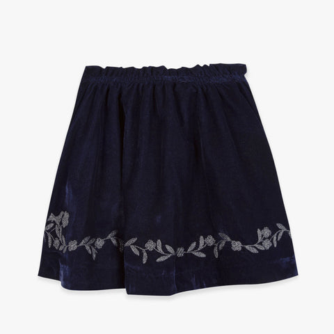 Samtrock Misia in Dunkelblau