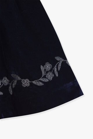 Samtrock Misia in Dunkelblau