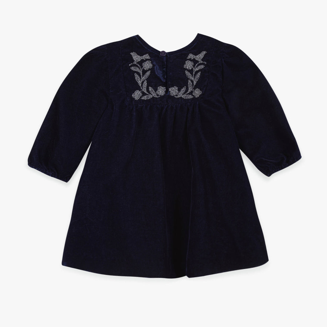 Baby Samtkleid in Dunkelblau