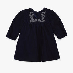 Baby Samtkleid in Dunkelblau