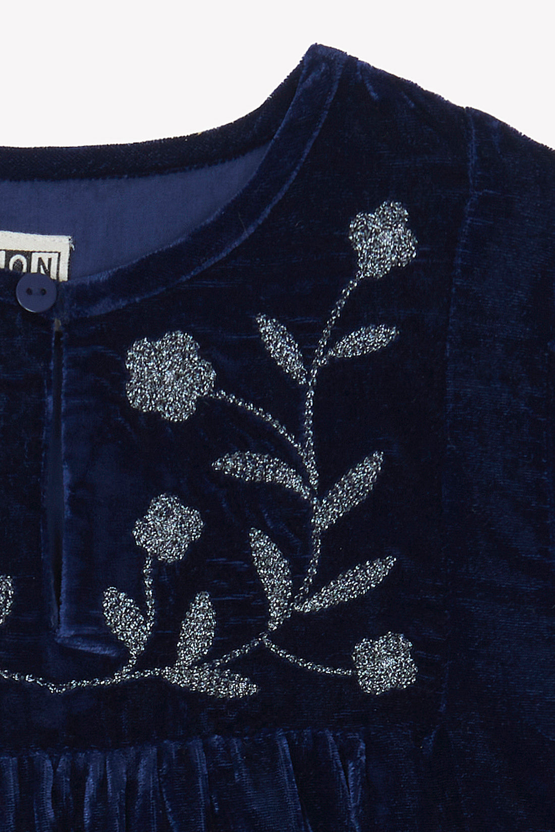 Samtkleid Daisy in Dunkelblau