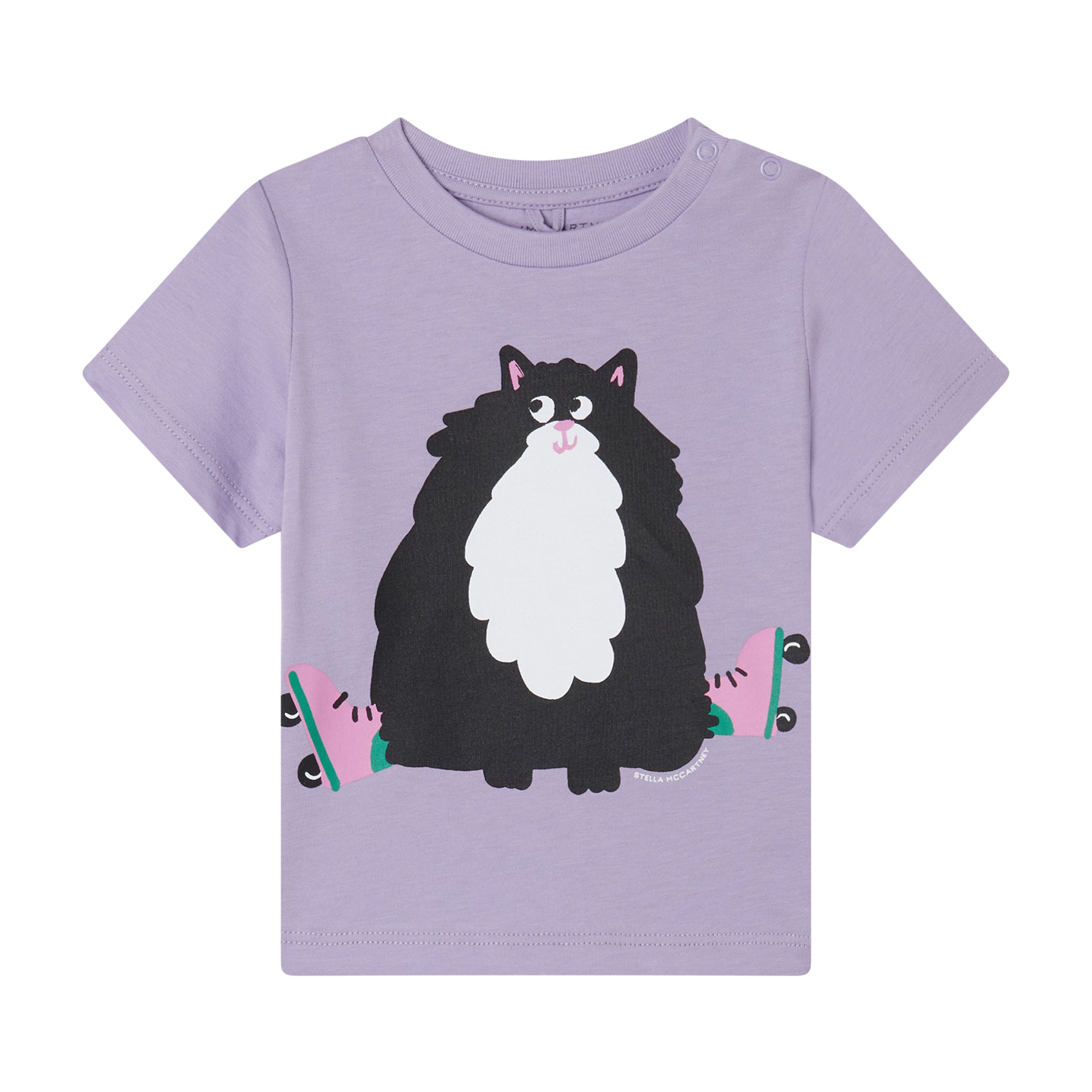 Baby T-Shirt mit Katzen-Print in Lila