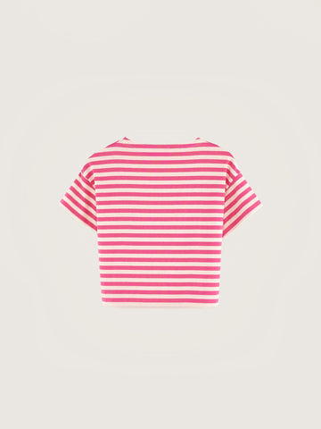 Gestreiftes T-Shirt Vassy in Pink
