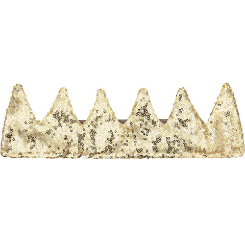 Krone aus Pailletten in Gold