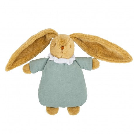 Kuschelhase mit Rassel in Türkis